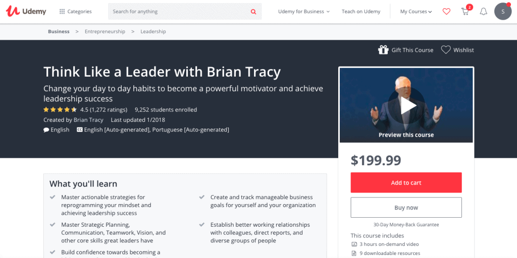 Best Leadership Courses - Brian Tracy Course