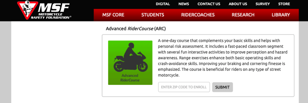 Advanced RiderCourse (ARC) by MSF