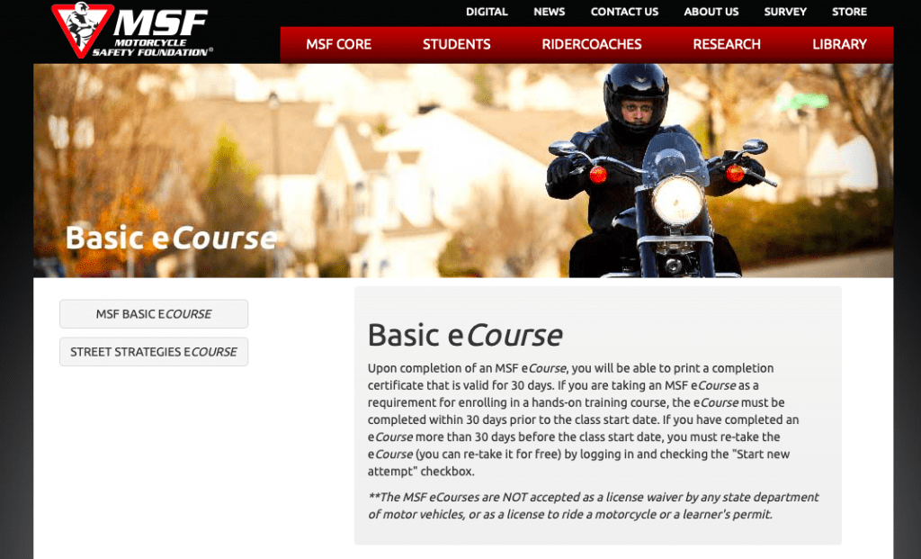 Basic Motorcycle Safety eCourse