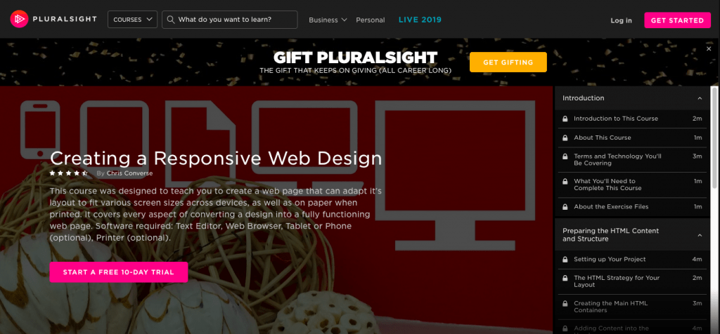 Creating a Responsive Web Design by Plural Sight
