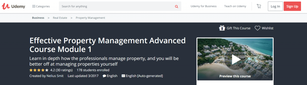 Effective Property Management Advanced Course Module 1 — Udemy 