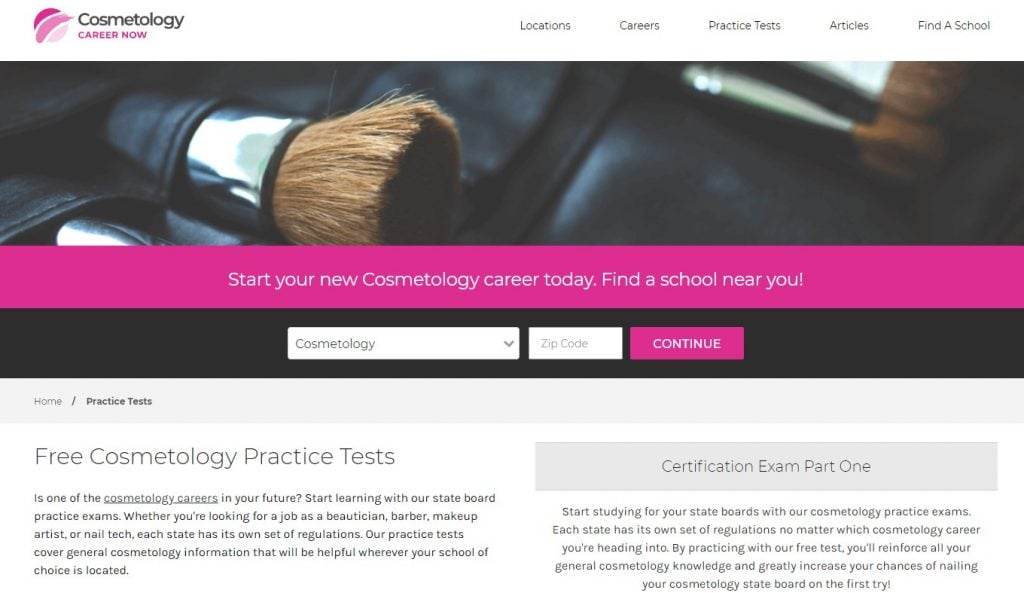 Cosmetology Practice Tests