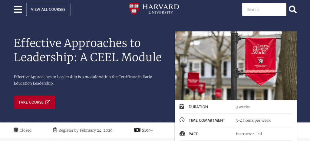 Effective Approaches to Leadership A CEEL Module — Harvard University