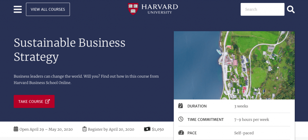 Sustainable Business Strategy — Harvard University