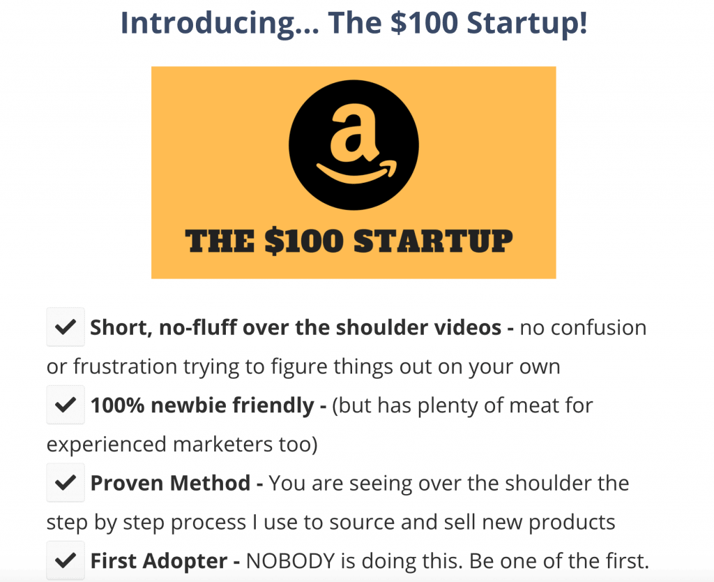 The $100 Startup - FBA