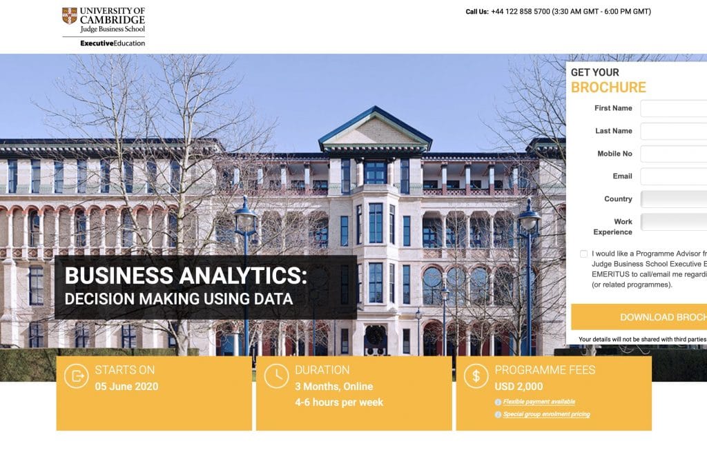 Business Analytics by University of Cambridge