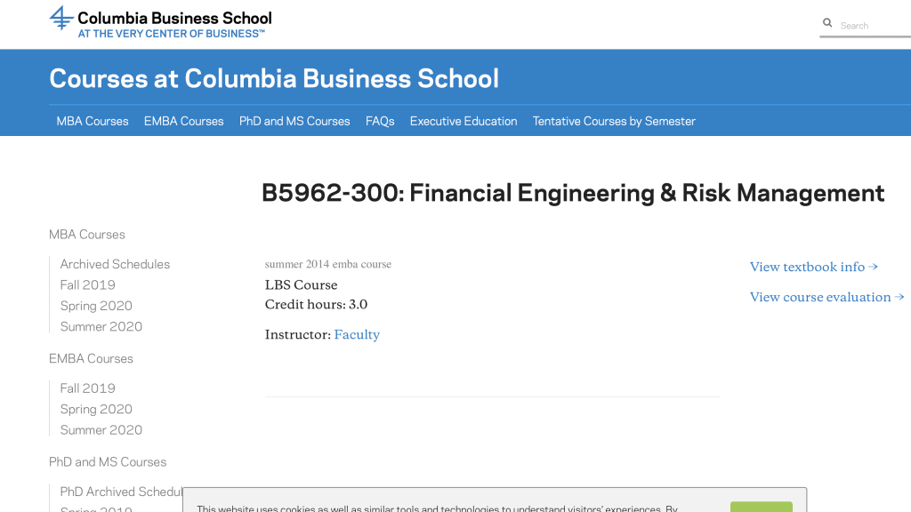 Financial Engineering and Risk Management Part I